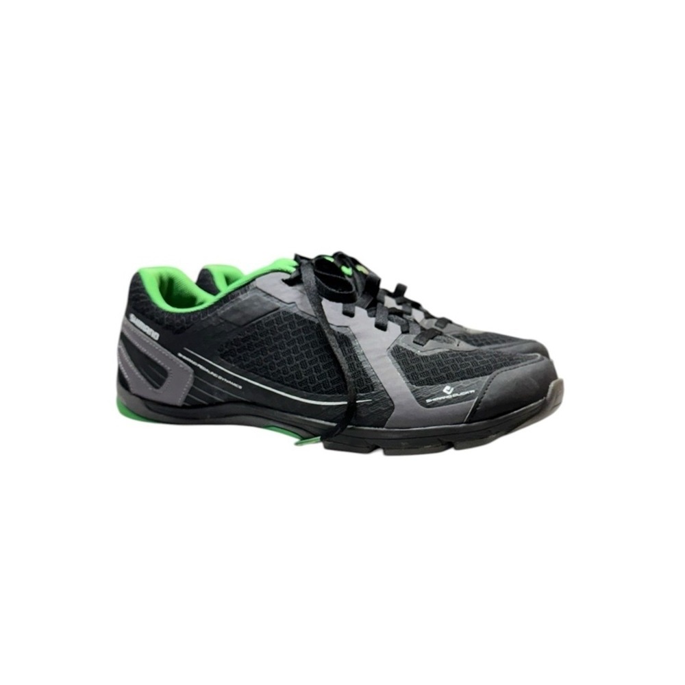 Shimano SH-CT41L SPD Cycling Shoes Mens 12 EU 48 Black Green Click'R 2-Bolt SPD